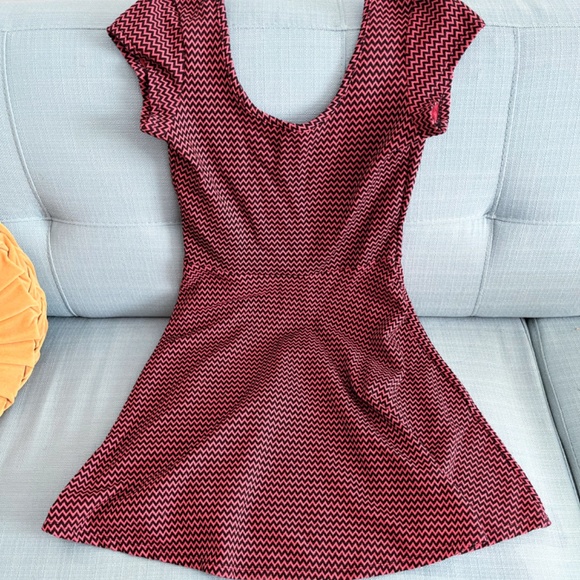 Red Skater Mini Dress - Picture 2 of 4